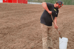 Graham Takes Soil Sample