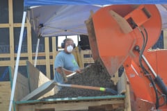 The hurd is then mixed with lime to create hempcrete