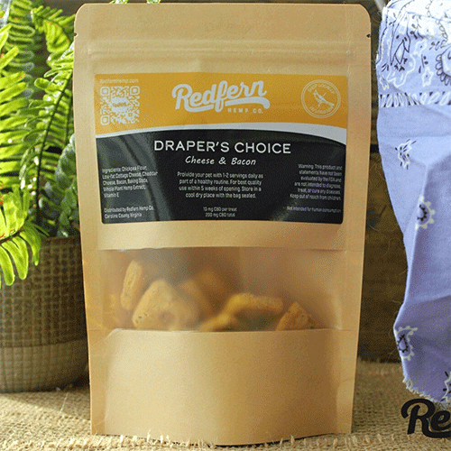 Draper's Choice CBD Pet Treats for Dogs for Fireworks and Sirens and other loud noises