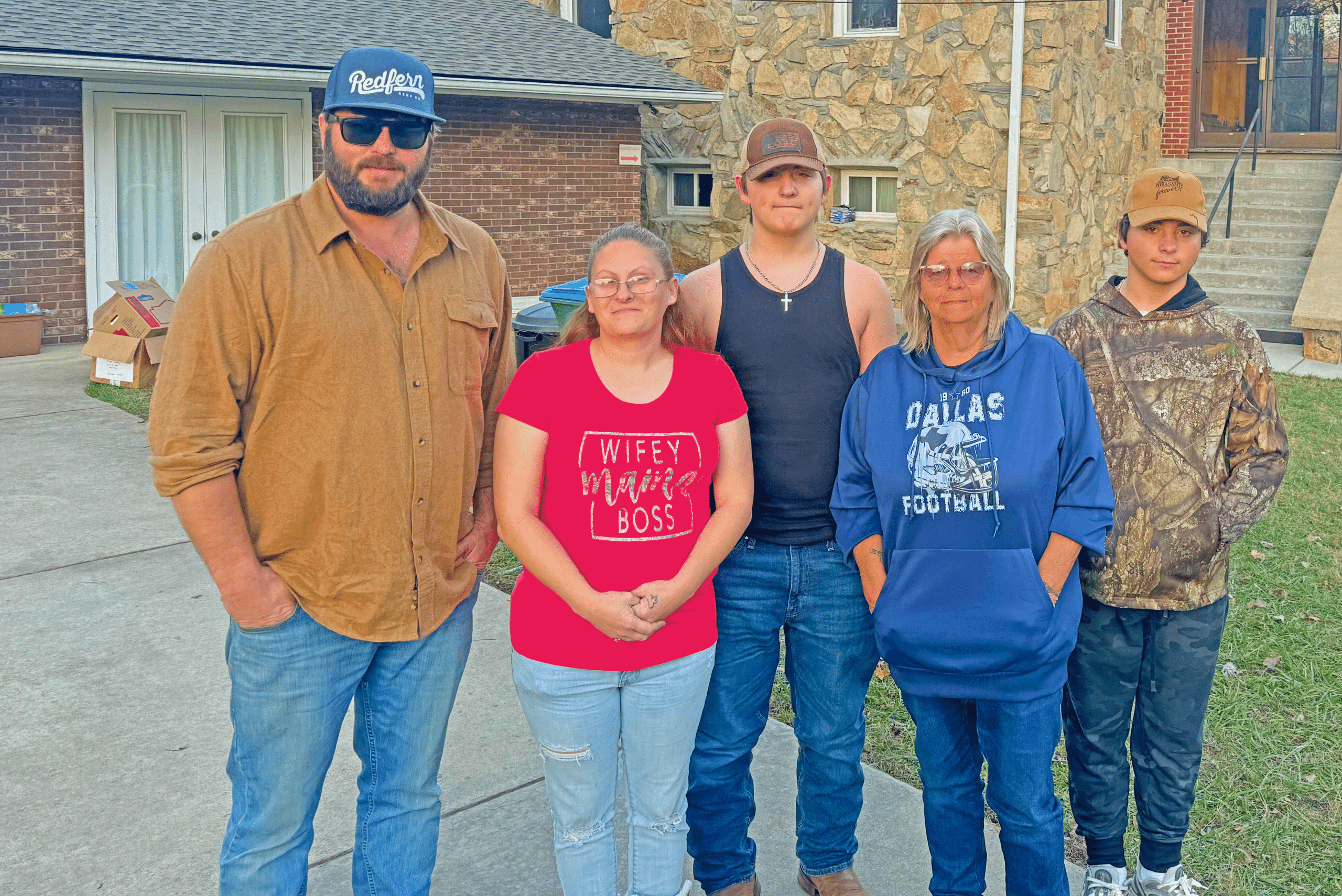 Graham Redfern with Barnardsville Church of God's members